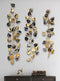 Leafy luxe metal wall art - set of 3